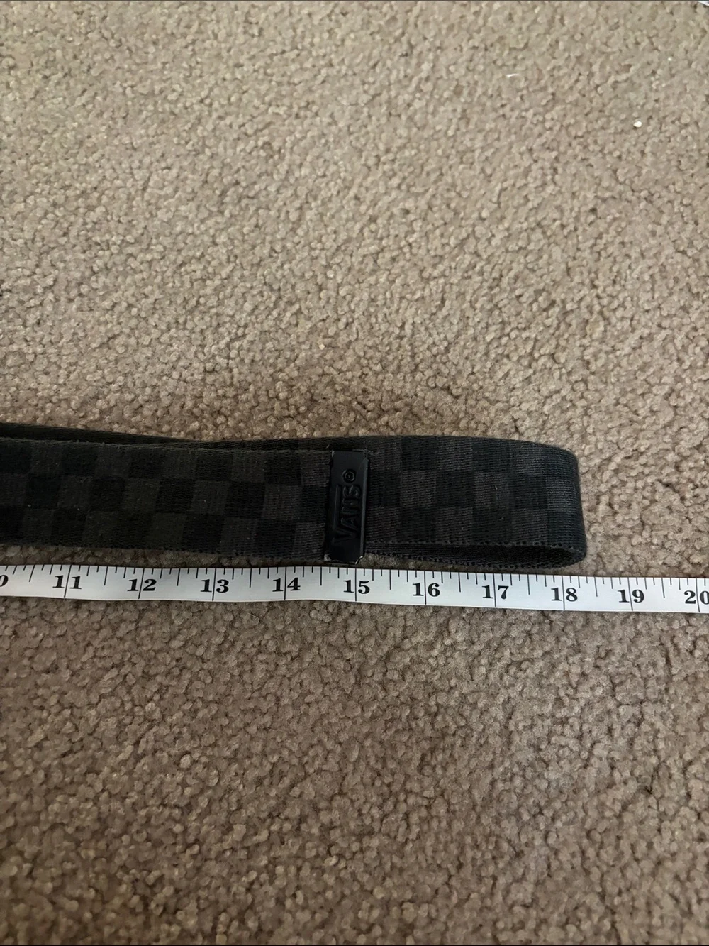 Vans Gray & Black Checker Belt